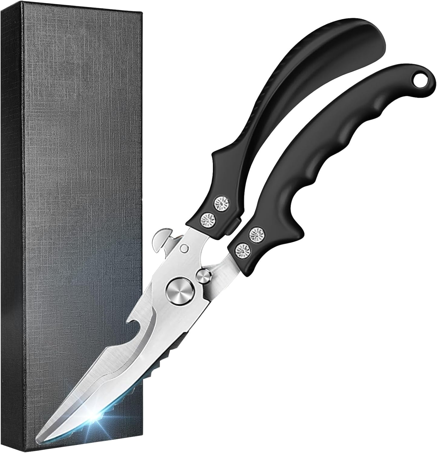 SiXingHardware-Kitchen Pro Shears-Heavy-Duty Stainless Steel Kitchen Scissors For Poultry, Meat, Herbs. Dishwasher Safe, Rust-Proof With Comfortable Grip. Ideal For Chefs And Home Cooking.