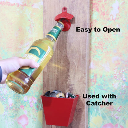 Vintage Copper Bottle Cap Opener Wall Mount, Retro Beer Bottle Opener with Screws for Homes Kitchen (Pack of 2)