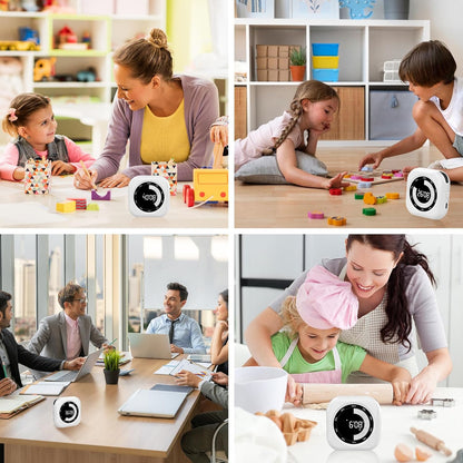 PERSUPER Visual Timer for Kids, 10 Hours Countdown/Up, with Rechargeable, 3 Volume Levels, 3 Brightness Display, and Magnetic, Homeschool Study Tool, Large Digital Timers for Classroom, Kitchen