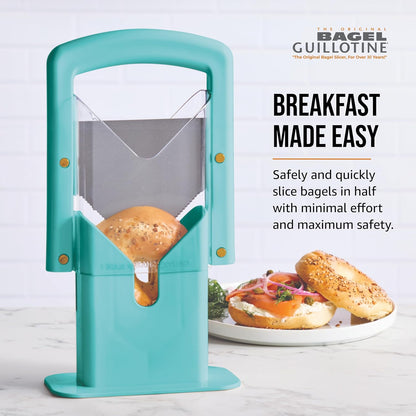 Hoan The Original Bagel Guillotine Universal Slicer, Silver, 9.25-Inch - Effortless Stainless Steel Slicer