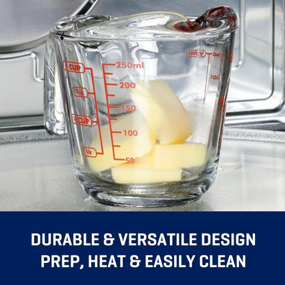 2 Cup Glass Measuring Cup, 16 Oz Heat Resistant Glass with Easy Grip Handle & Drip-Free Spout, Etched Imperial Metric Markings, Oven Microwave & Dishwasher Safe
