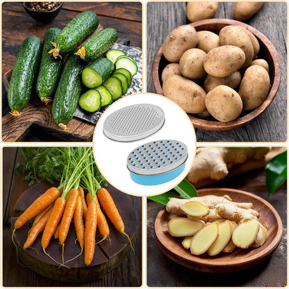 Stainless Steel Cheese Grater with Airtight Storage Container Vegetable Slicer Potato Shredder Box Grater for Kitchen Tool for Cheeses Carrots Ginger, with a Brush, Red