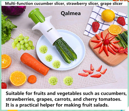 Vegetable Slicer Fruit Cutter for Cucumber, Strawberry, Carrot, Potato | Easy Salad Maker, Cheese Grater for Kitchen | Creative Multi-Function Manual Food Chopper
