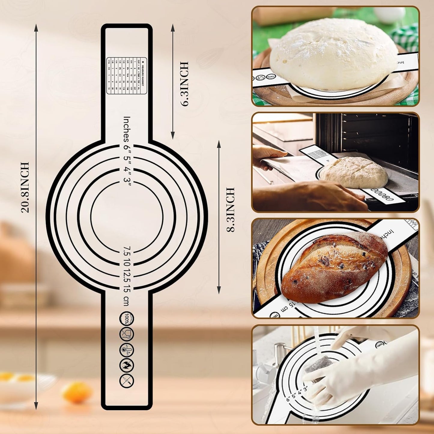 Sourdough Starter Kit, Banneton Proofing Basket 10" Round, Sourdough Bread Baking Supplies With Starter Jar, Bread Sling&Lame, Danish Dough Whisk Sour Dough Kits Gifts for Bakers Women Wife Mom