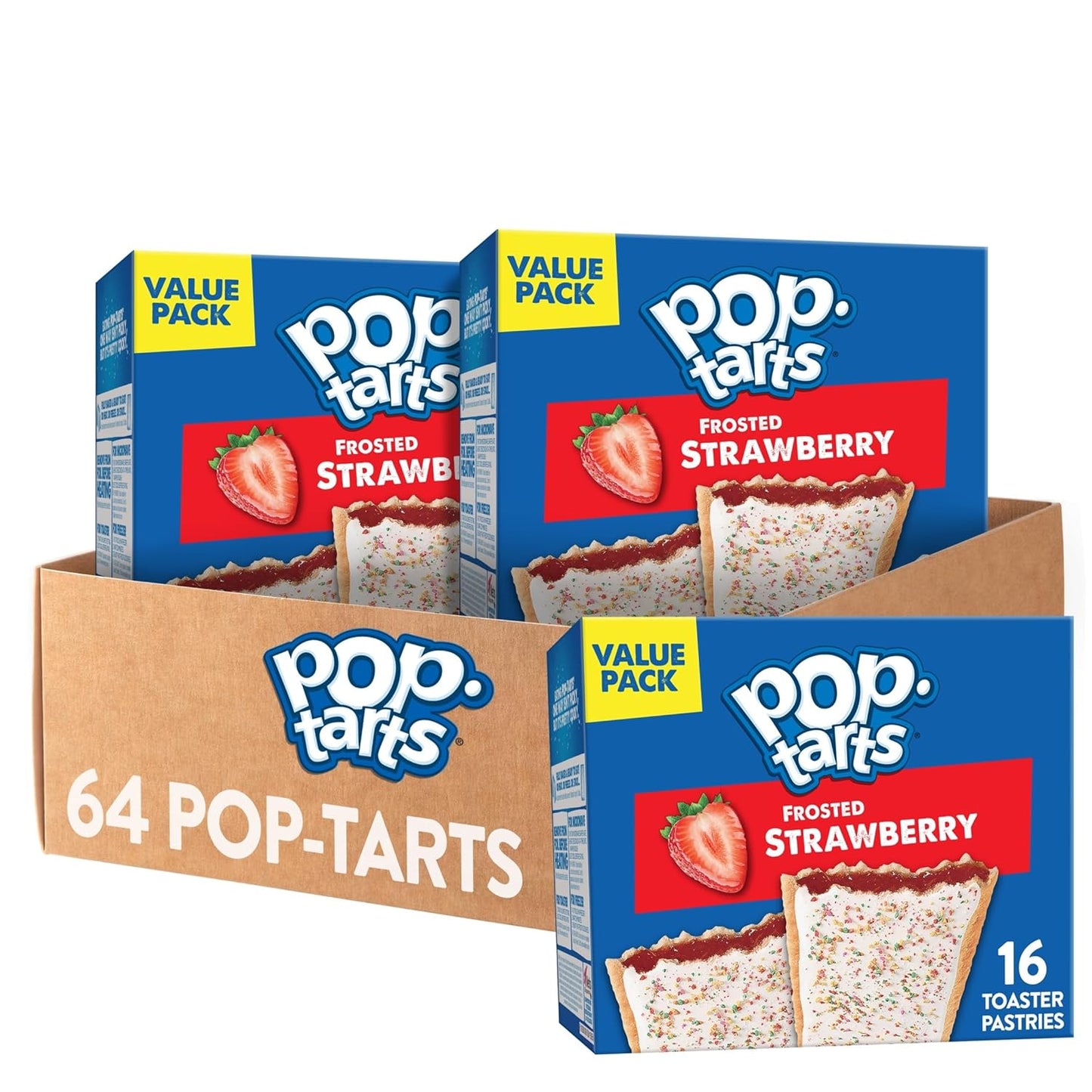 Pop-Tarts Toaster Pastries, Breakfast Foods, Kids Snacks, Value Pack, Frosted S'mores (64 Pop-Tarts)