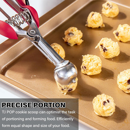 Cookie Scoop Set 1 Tablespoon, Size #60 Cookie Dough Scooper for Baking, 15 ml/0.5 oz Ice Cream Scoop, Acrylic Scoop, Comfortable Grip
