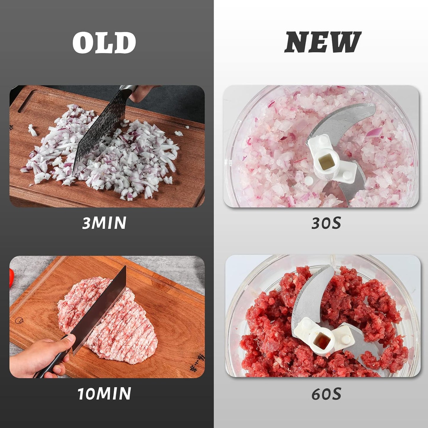 Manual Vegetable Chopper Hand String Garlic Mincer Onion Cutter Manual Food Processor for Ginger, Chili, Fruit, Meat, Nuts Food Chopper 550ml