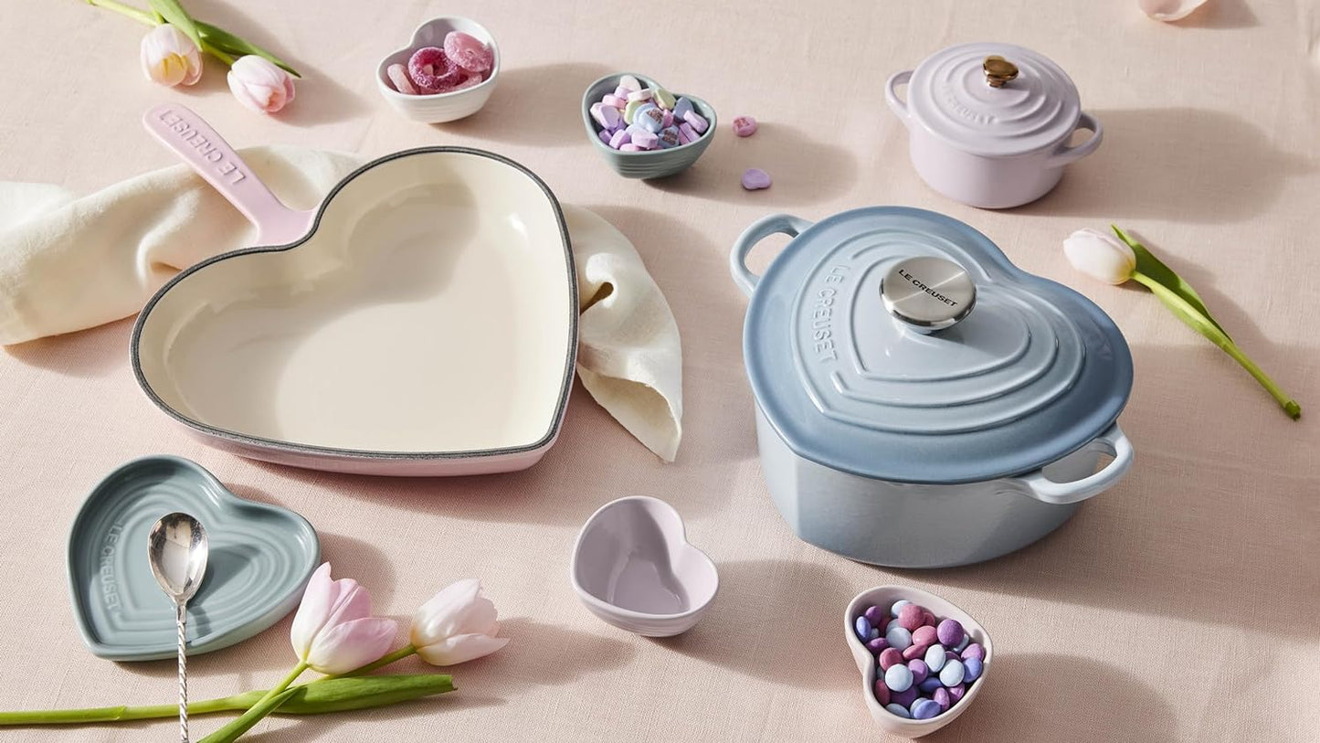 Le Creuset Stoneware Heart Shaped Spoon Rest, 5", White