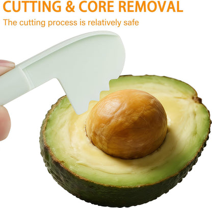 Avocado Slicer Tools 3 PCS,Avocado Slicer Tool, Cutter, Knife, Peeler, Pitter, Cuber, Dice Good for Salads, Guacamole, or Smoothie Dishwasher Safe