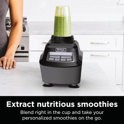 Ninja Kitchen System | All-in-One for Smoothies, Frozen Drinks, Veggie Chopper & More | With Full-Size Pitcher, 8 Cup Food Processor Bowl, (2) 18 oz. Cups, | 1200 Watt | Dark Grey | BR601AMZ