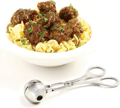 Norpro 155 Stainless Steel Mini Meat Baller Silver, 1.25in/3cm