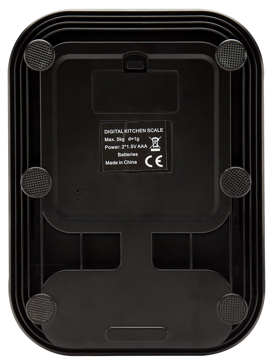 Talking Kitchen Scales - Big Numbers with Clear Loud Voice North American Accent (Black)