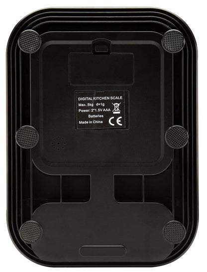 Talking Kitchen Scales - Big Numbers with Clear Loud Voice North American Accent (Black)