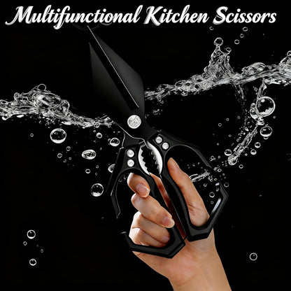 Multifunctional Heavy-Duty Kitchen Shears,Ultra Sharp Stainless Steel Poultry Shears,Multipurpose Food Scissors for Chicken, Meat,Fish, Vegetables,Bone Cutting(Silver)