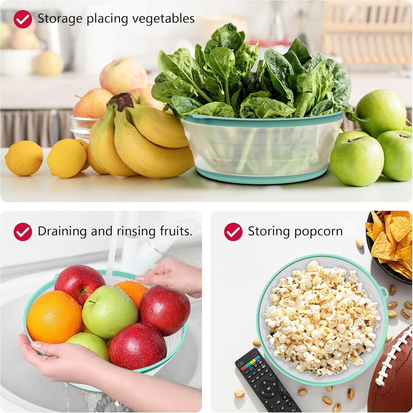 WVM Microwave Splatter Cover Vented for Food with Hook Hole, Splatter Guard & Colander Kitchen Gadget for Food, Meal Prep, Grey