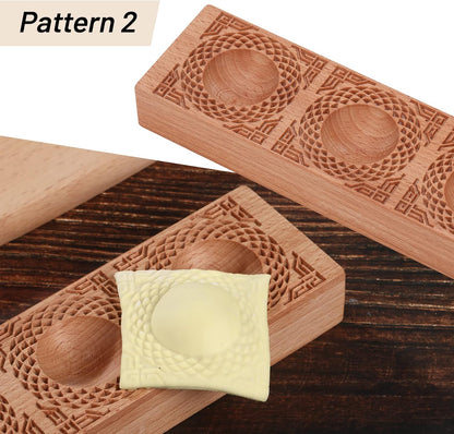 Wooden Ravioli Mold Handmade Pasta Ravioli Board Wood Ravioli Mould Homemade Fresh Pasta wooden Board Tools, Maveite 2 in 1 braid pattern and honeycomb with bees pattern, Pasta Lovers Gift
