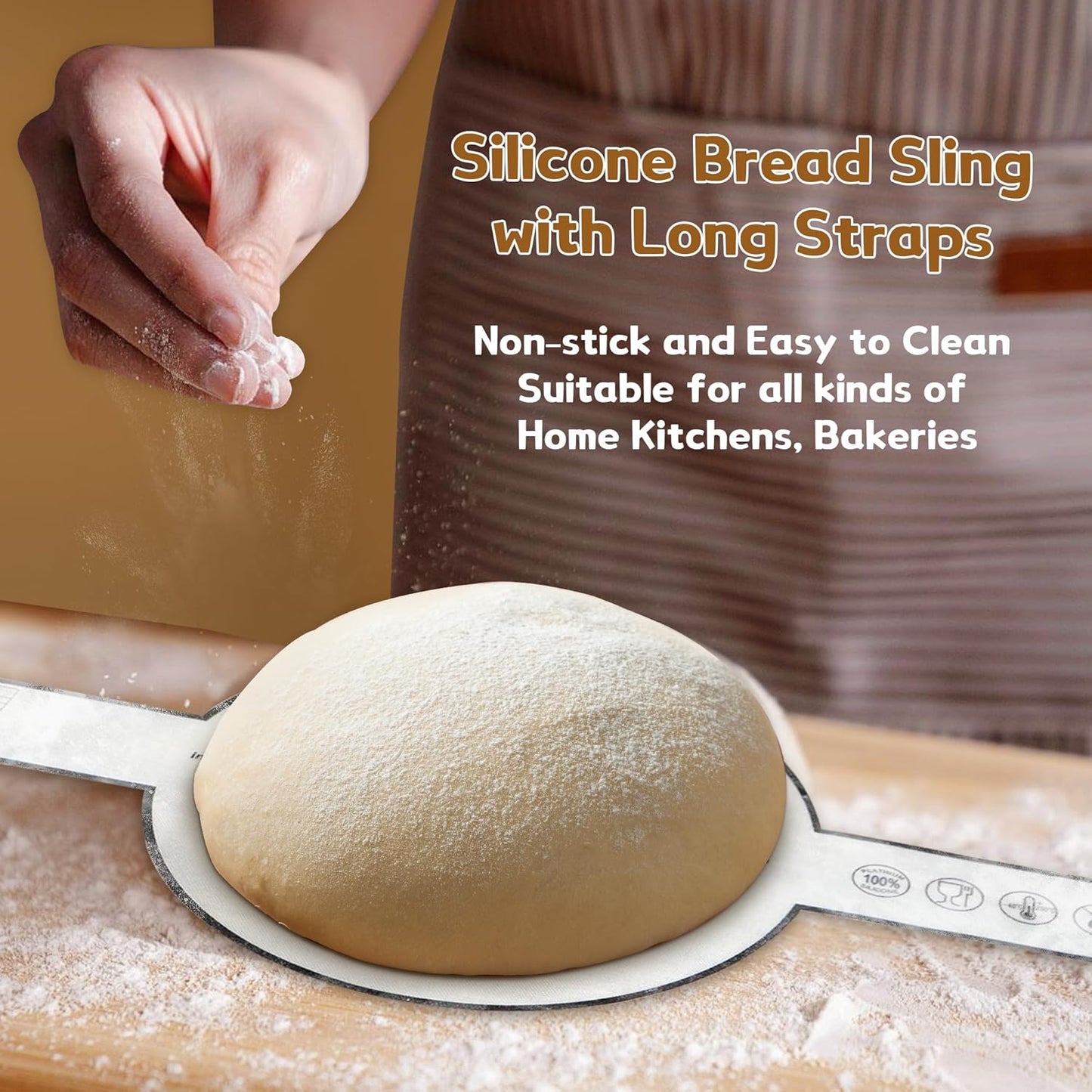 Bread Proofing Basket Kit, 9 In Round Sourdough Proofing Basket with Linen Liner, Silicone Bread Sling, Bread Lame, Danish Dough Whisk, Dough Scraper Kit, Silicone Brush & Bowl Scraper