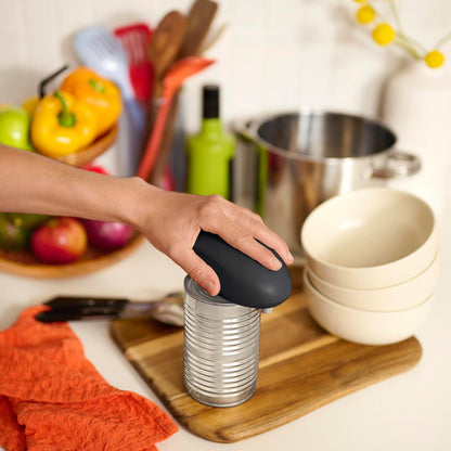 bella Electric Can Opener and Knife Sharpener, Removable Cutting Lever, Cord Storage, Stainless Steel Blade, Sage