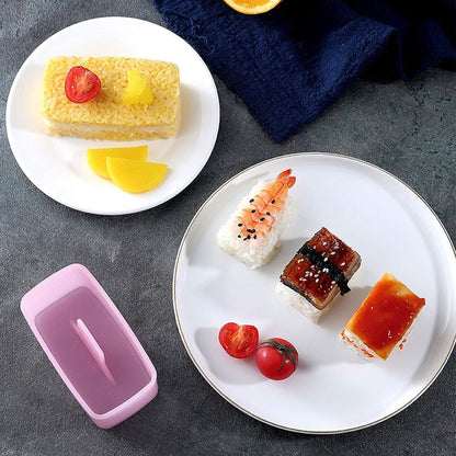 Spam Musubi Mold, 4 Pcs Musubi Maker Kit Spam Slicer Musubi Press Sushi Rice Onigiri Mold Set Egg Cutter for Luncheon Meat Hot Dog Cheese Strawberry Lunch Bento