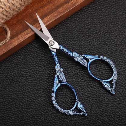 YOUGUOM Sewing Embroidery Scissors, Small Thread Scissor for Craft Artwork Needlework Yarn Knitting Detail Snips, Black Cute Bird Shears