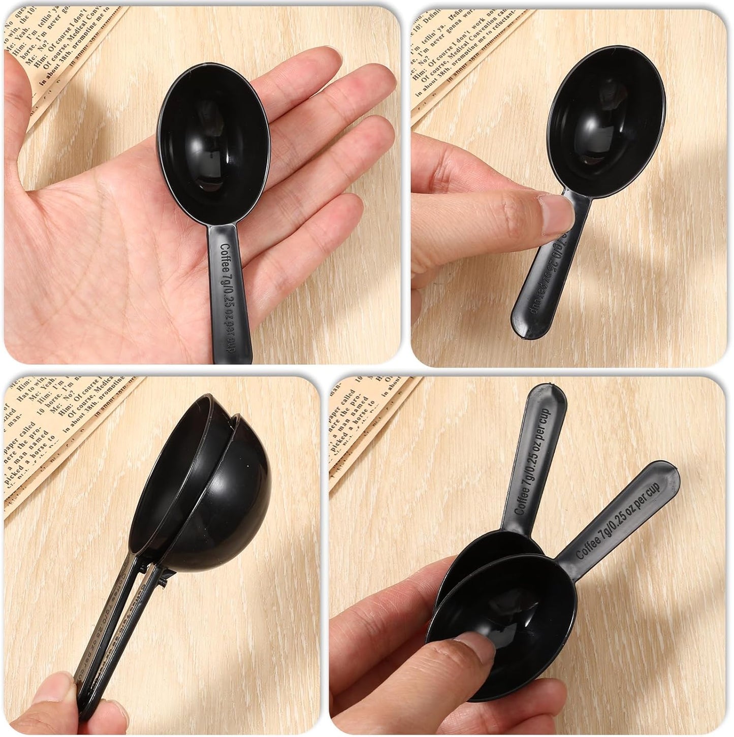 Plastic Coffee Measuring Spoons, 5 Pack Tablespoon Measuring Spoon 7g Short Handle Coffee Scoop for Tea, Protein, Spices, Milk Powders,Sugar, Cereal, Spices