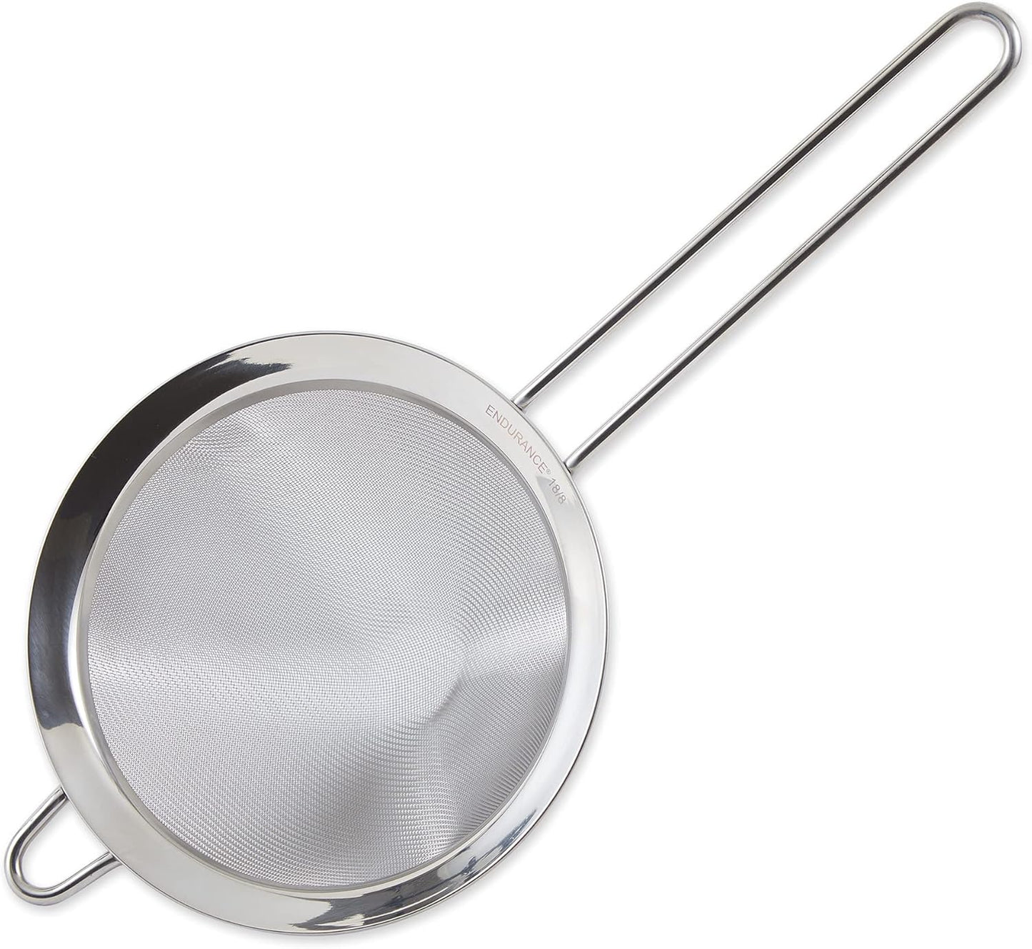 RSVP International Endurance Kitchen Collection, Stainless Steel Fine Mesh Conical Sieve/Colander, Multi-Purpose for Cooking, Baking, Loose Leaf Tea, Bar Strainer Cocktails, 7-Inch