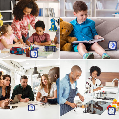 Secura 60-Minute Visual Timer, Silent Study Timer for Kids and Adults, Time Clocks, Time Management Countdown Timer for Teaching (Navy Blue & Navy Blue)