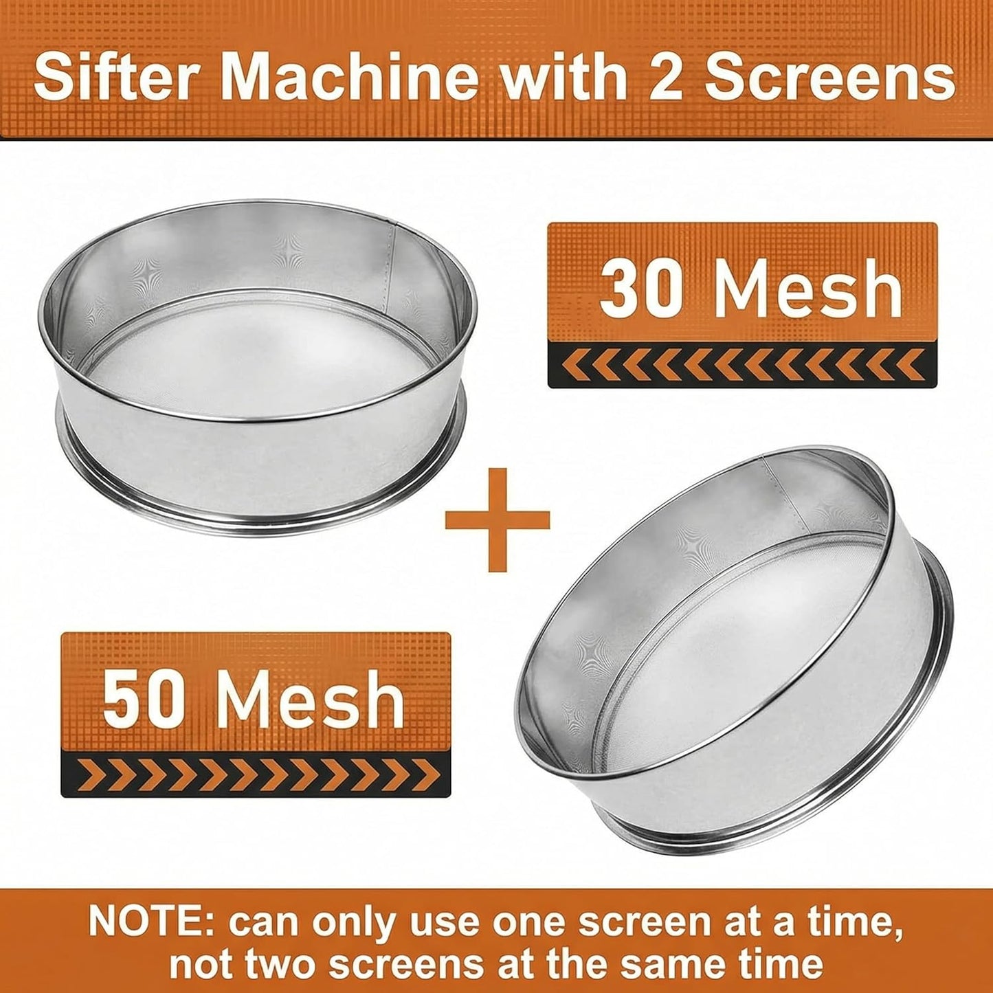 Sidasu Vibrating Sifter Mesh Screen Stainless Steel Vibrating Sieve Mesh Screen 30 Mesh for Automatic Powder Sifter Machine