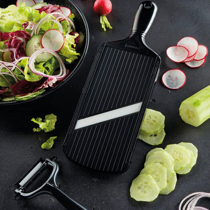 Kyocera Advanced Ceramic Adjustable Mandoline Vegetable Slicer with Handguard-Black