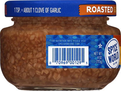 Spice World Squeezable Minced Garlic – Value 20oz Garlic Container – Ready-to-Use Seasonings for Cooking, Simply Squeeze the Convenient Package to Easily Add Flavor Without the Prep Work or Mess