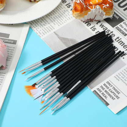 JJUNW 15 PCS Cake Decorating Brushes, Sugar Cookie Decorating Brushes Kit Food Safe Basting Brush Multifunctional Decorative Baking Supplies Candy Icing Pastry Brush for Bakers(White)