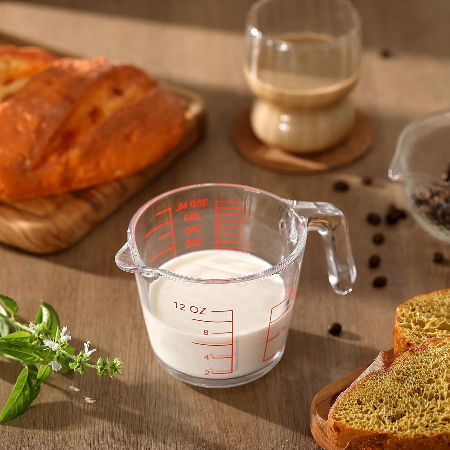 Glass Measuring Cup For Baking and Cooking, kitchen Essentials Tools