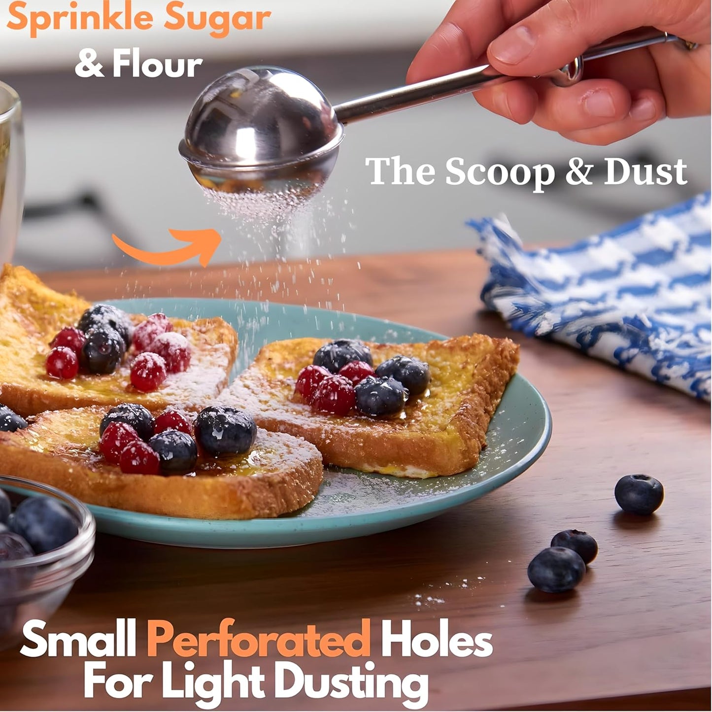 Introducing The Danish Dough Whisk & Scoop & Dust Flour Sifter Bread Making Tools Set: An Artisan Sourdough Bread Whisk With Flour Wand For Powdered Sugar Dusting (2pcs Set)