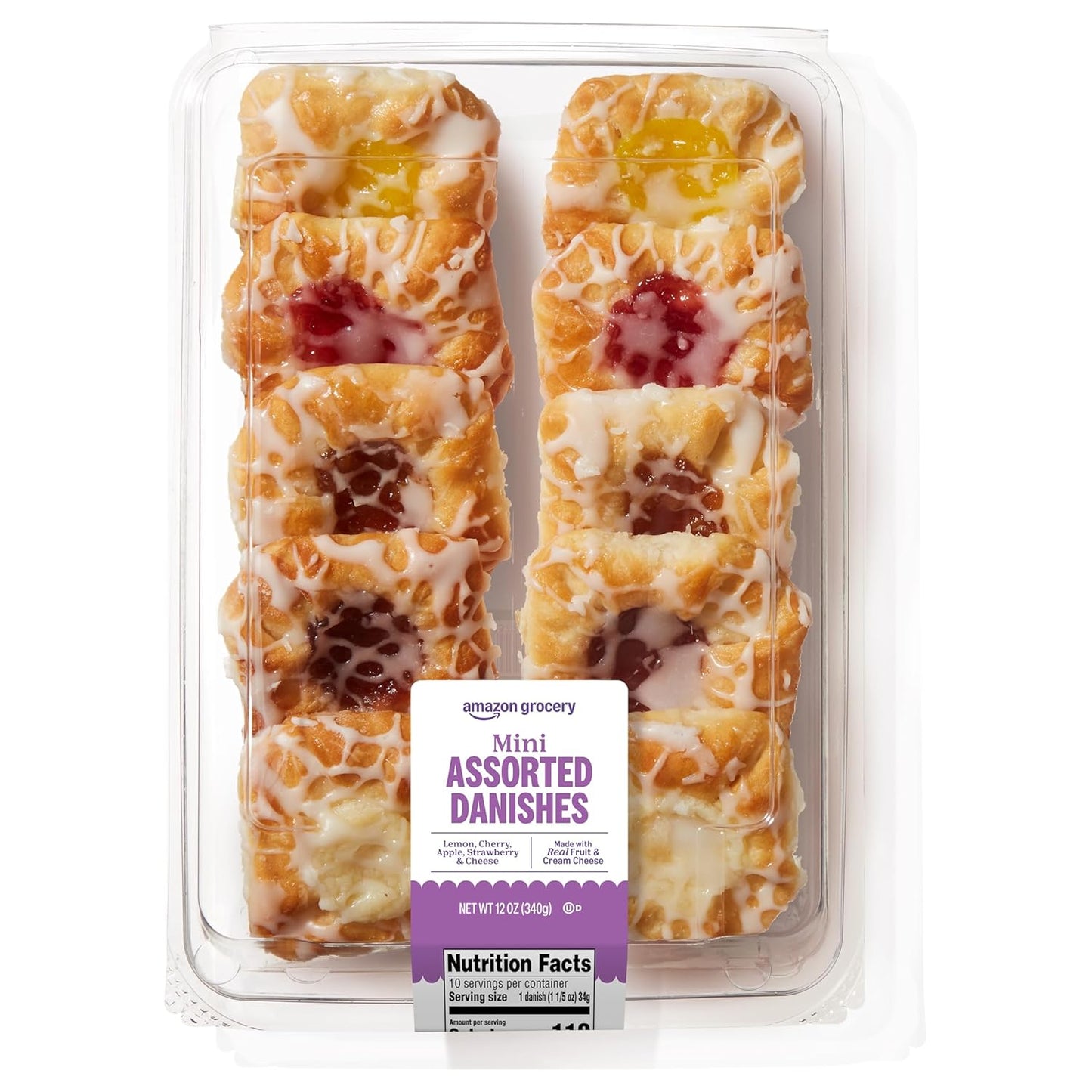 Amazon Grocery, Mini Assorted Danishes, 12 Oz