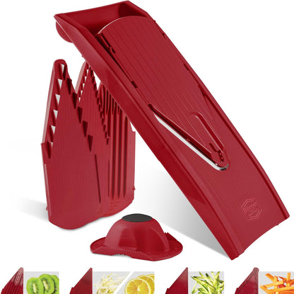 BORNER V Mandoline Slicer Kitchen V1 ClassicLine Starter Set | Vegetable Grater Börner - Quality Made in Germany, Color:Orange