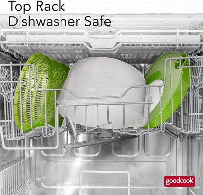 GoodCook Deluxe Salad Spinner - 5 Qt. Capacity, Easy Turn Knob, Built-In Pour Spout, Multi-Use Basket, Durable and Dishwasher Safe, Large Salad Spinner, Kitchen Essentials