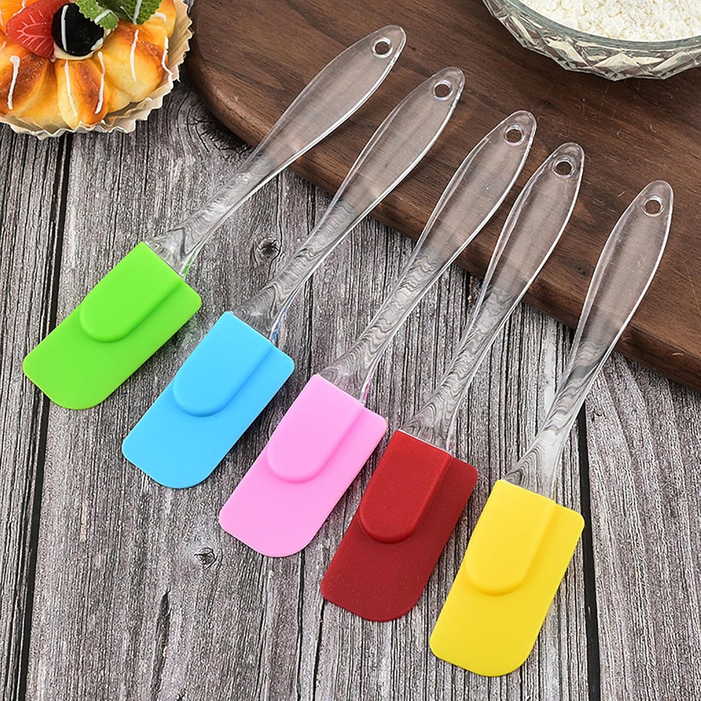 ZukoCert 6 Piece Mini Silicone Spatula Set, Small Heat-Resistant Rubber Spatulas for Baking, Cooking, Mixing, Non-Stick Kitchen Tools for Cooking & Baking