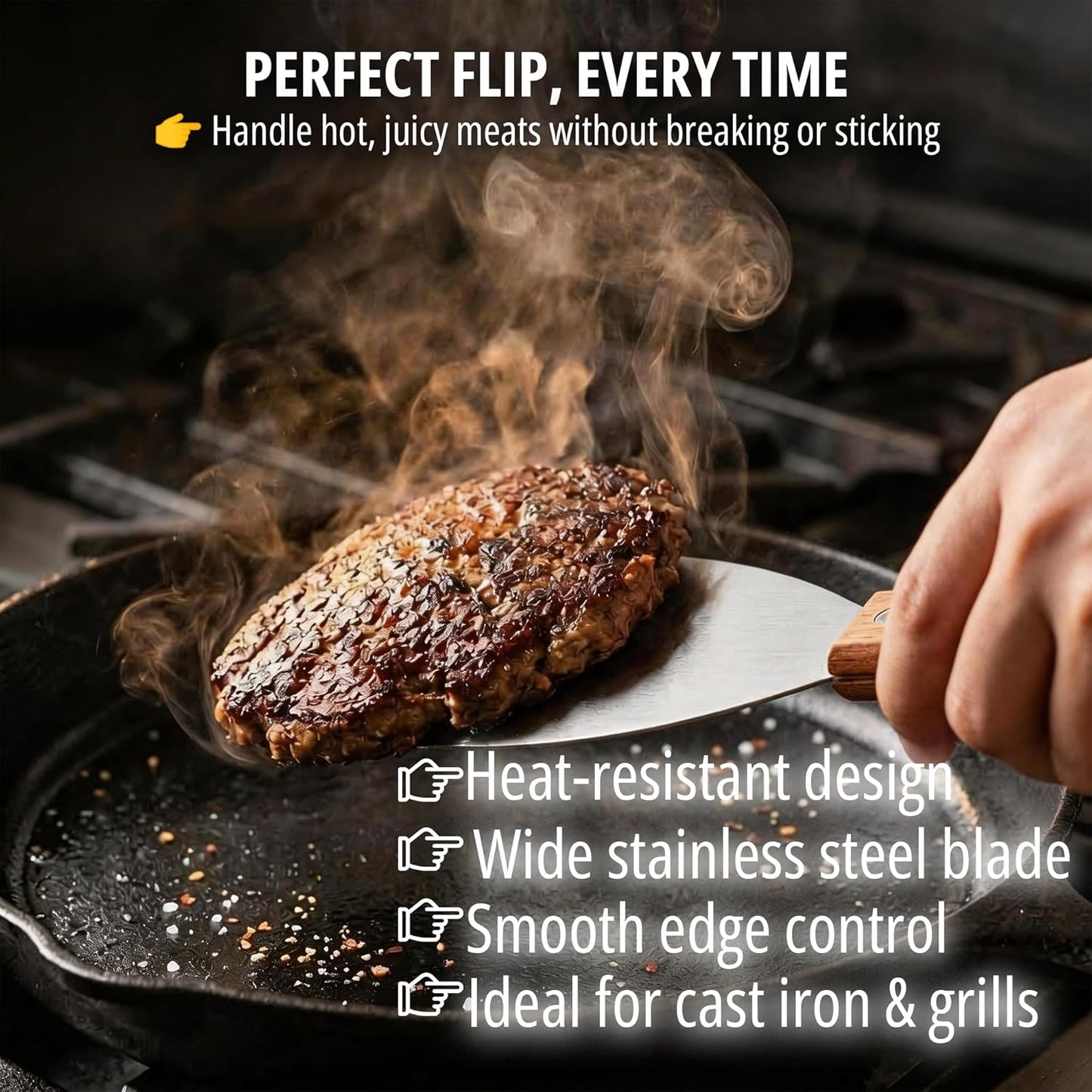 Multipurpose Bench Scraper, Dough Scraper and Dough Cutter for Flat Top Griddle, Bread, Pizza, and Pastry – Stainless Steel Griddle Scraper Chopper for Baking and Cooking