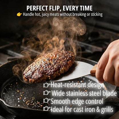 Multipurpose Bench Scraper, Dough Scraper and Dough Cutter for Flat Top Griddle, Bread, Pizza, and Pastry – Stainless Steel Griddle Scraper Chopper for Baking and Cooking