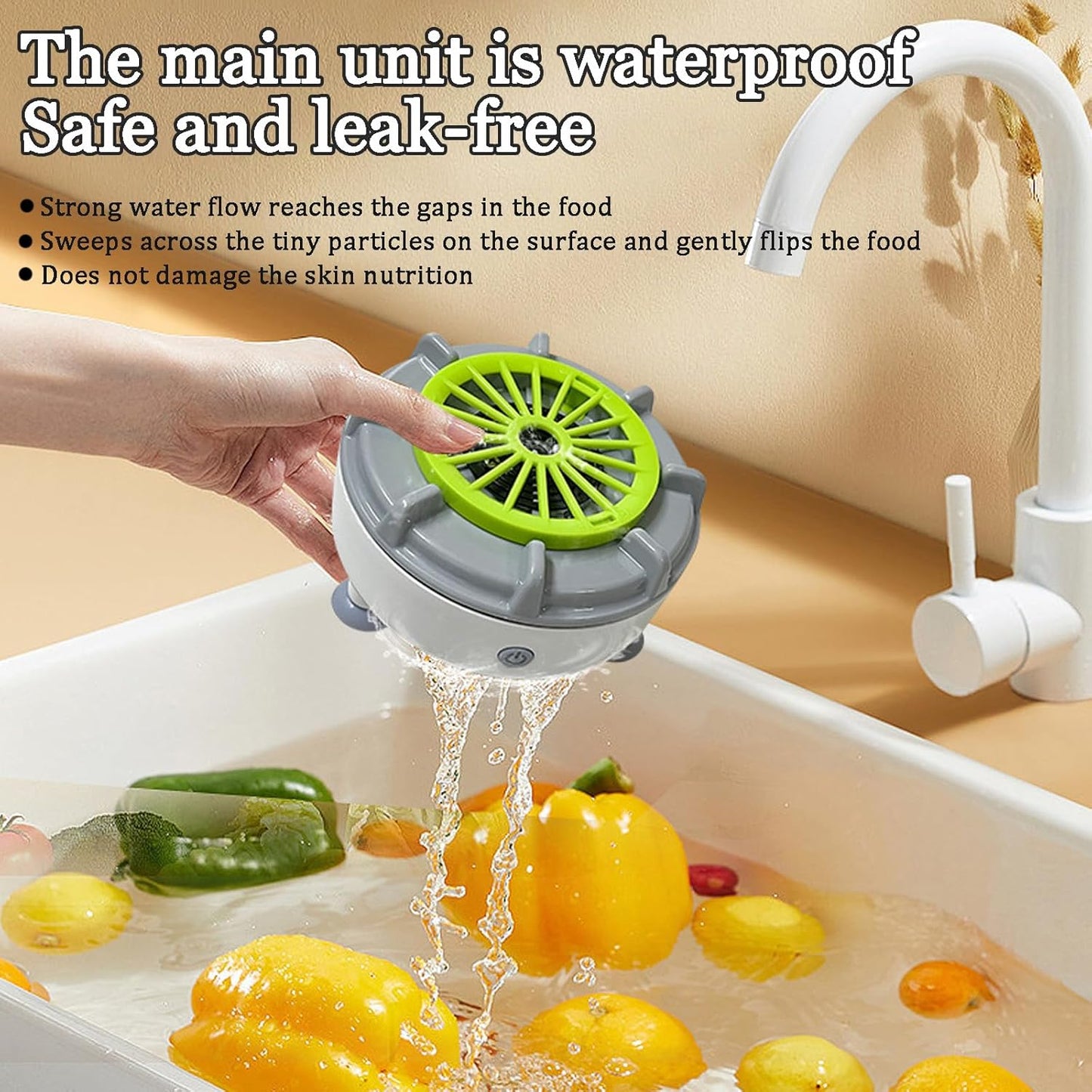 Fruit and Vegetable Wash,Seattleget Efficient Portable Fruit and Vegetable Washers,Fruit and Vegetable Cleaning Machines,Automatic Washer Spinner Machine for Cleaning Fruits, Vegetables111