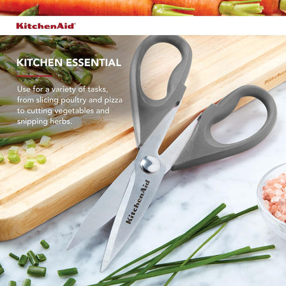 KitchenAid Multipurpose Shear Set, Versatile Scissors with Nutcracker, Bottle Opener, Ergonomic Handles with Protective Blade Covers, 2 Piece