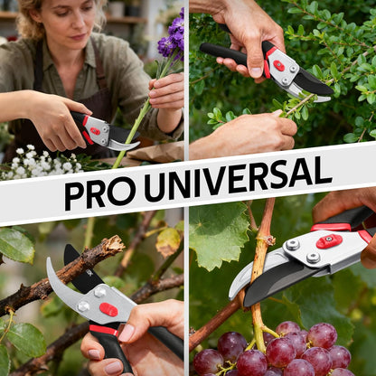 VOTREK® Pruning Shears, 8.5” Professional Garden Pruner with Jam-Proof Spring & Ever-Sharp SK5 Blade, Ergonomic Bypass Clippers for Rose, Tree Trimming, Heavy Duty Bonsai Scissor for Weak Hand