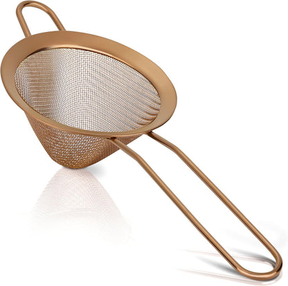 Upgraded 3.3" 304 Stainless Steel Fine Mesh Strainers for Kitchen, Cocktail Strainer Tea Coffee Juice Strainer Food Strainer Mini Sieve Strainer, Silver