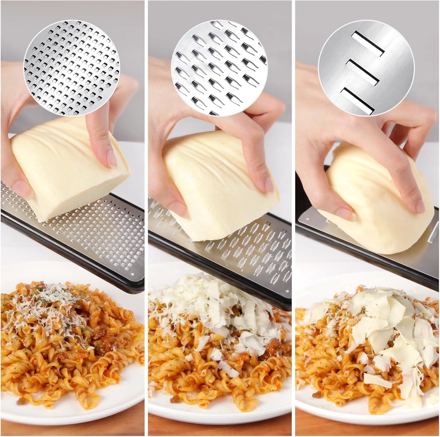 LHS Citrus Lemon Zester Cheese Grater - Stainless Steel Kitchen Tool for Parmesan Cheese, Ginger, Garlic, Nutmeg, Chocolate, Fruits, Dishwasher Safe
