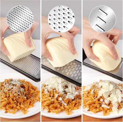 LHS Citrus Lemon Zester Cheese Grater - Stainless Steel Kitchen Tool for Parmesan Cheese, Ginger, Garlic, Nutmeg, Chocolate, Fruits, Dishwasher Safe
