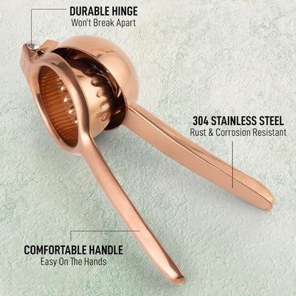 Lemon Squeezer Stainless Steel with Premium Quality Heavy Duty Solid Metal Squeezer Bowl - Large Manual Citrus Press Juicer and Lime Squeezer Stainless Steel - by Zulay Kitchen