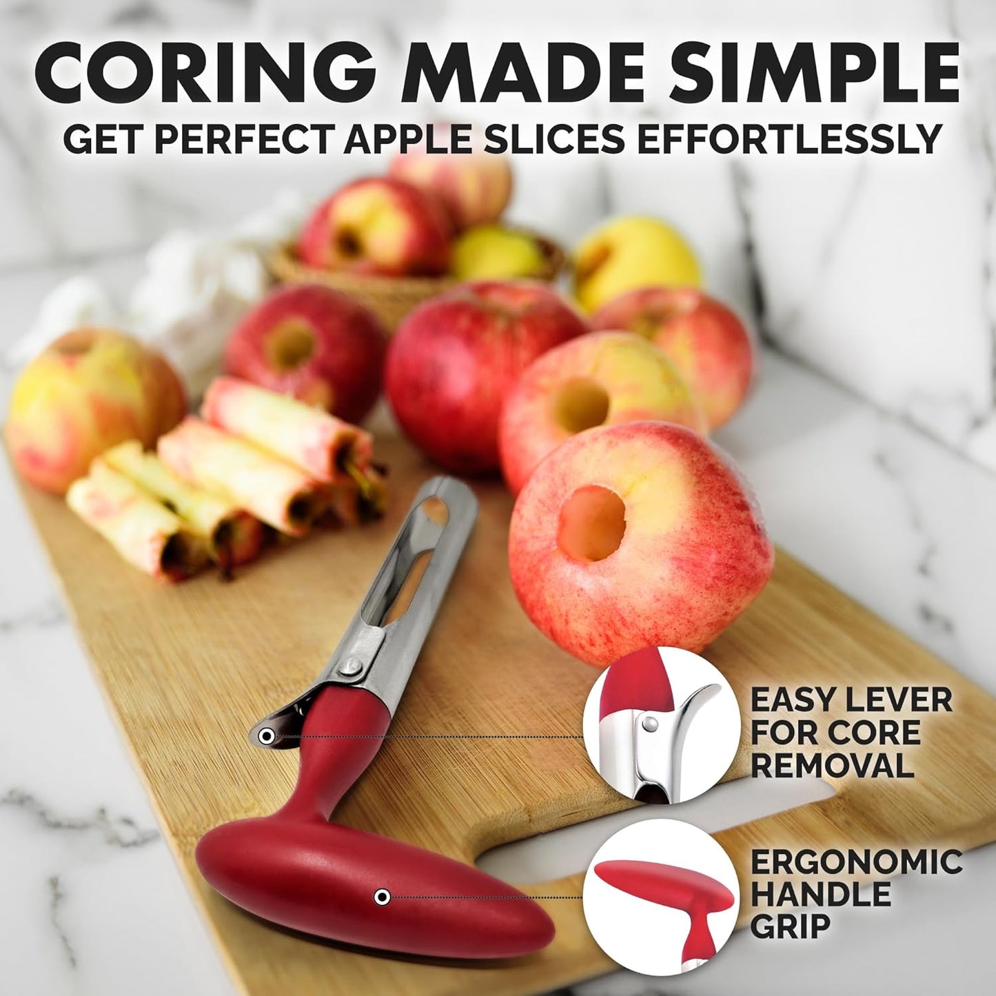Zulay Kitchen Stainless Steel Pineapple Corer & Slicer – Heavy Duty Pineapple Cutter & Eye Removal Tool – Effortless Core Remover Tool with Sharp Reinforced Blade & Ergonomic Handle - Black