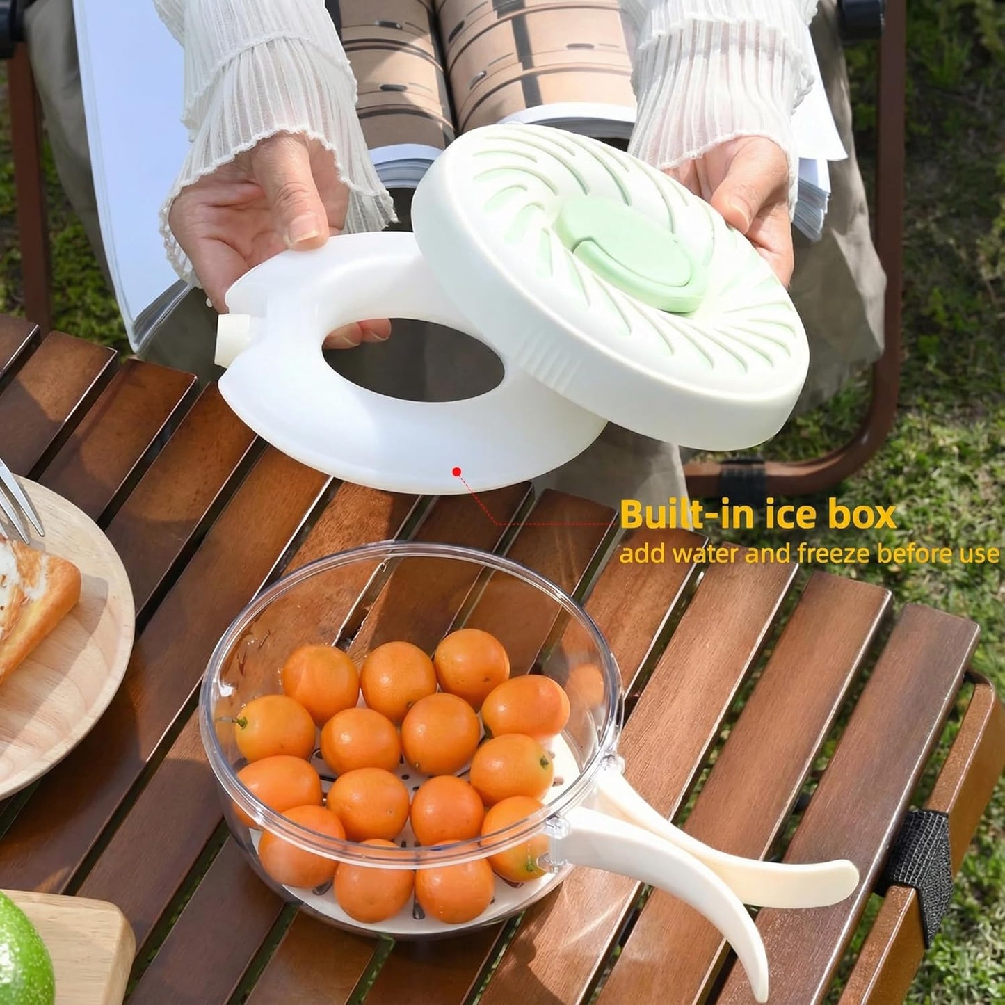 Fruit Washing Bowl with Strainer, 2-in-1 Berry Container for Fridge, Produce Storage Container with Drain Basket, Colander for Rice, Vegetables & Pasta, BPA Free