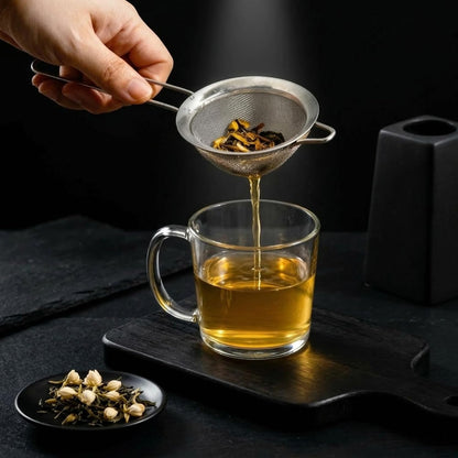 3 Pcs Fine Mesh Strainer, Stainless Steel Strainer With Handle, Small Medium Large Size Strainer Fine Mesh For Baking, Juice, Quinoa, Strainer For Kitchen Sieve Sifters Mesh Strainer Set For Cooking
