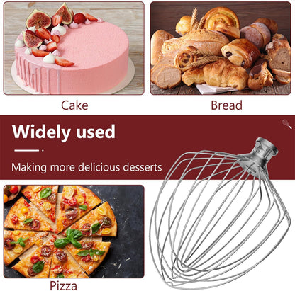 Stand Mixers Accessories 3-Piece Including K45WW Wire Whip & K45DH Dough Hook & K45B Flat Beater fit for Kitchenaid 4.5-5QT Tilt-Head Stand Mixers